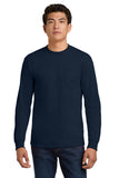 Gildan ®  - Ultra Cotton ®  100% US Cotton Long Sleeve T-Shirt with Pocket.  2410