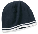 Port & Company? Fine Knit Skull Cap with Stripes.   CP93