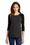 District? Women's Perfect Tri? 3/4-Sleeve Raglan. DM136L
