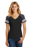 District ? Women's Game V-Neck Tee. DM476