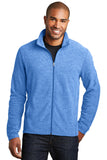 Port Authority? Heather Microfleece Full-Zip Jacket. F235