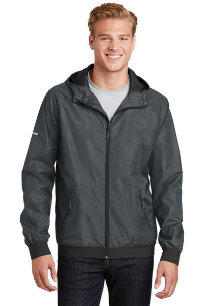 Sport-Tek? Embossed Hooded Wind Jacket. JST53