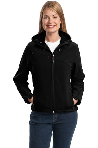 Port Authority? Women's Textured Hooded Soft Shell Jacket. L706