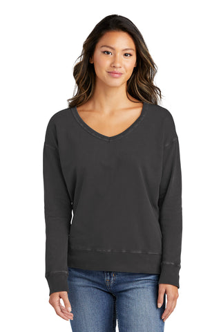 Port & Company? Women's Beach Wash? Garment-Dyed V-Neck Sweatshirt LPC098V