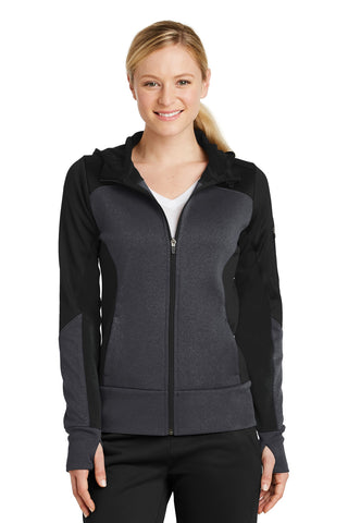 Sport-Tek? Women's Tech Fleece Colorblock Full-Zip Hooded Jacket. LST245
