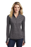 Sport-Tek ? Women's Sport-Wick ? Stretch Reflective Heather 1/2-Zip Pullover. LST855