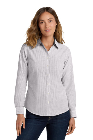 Port Authority ? Women's SuperPro ? Oxford Stripe Shirt. LW657