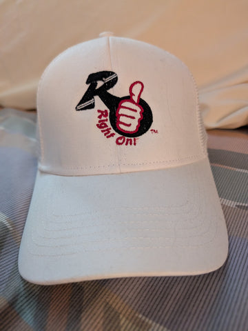 Right On! White Trucker Hat