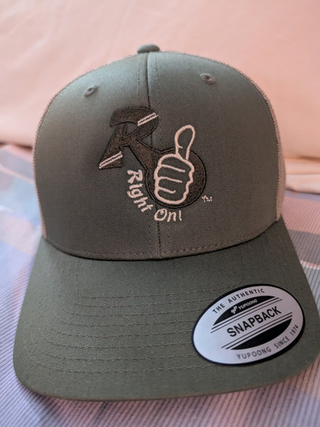 Right On! Gray/White & Gray/Black Trucker Hat